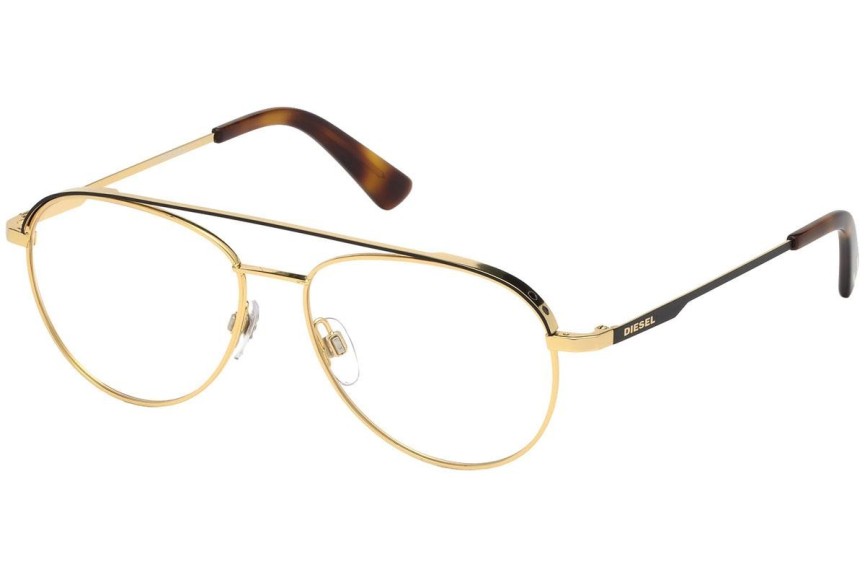 Okulary korekcyjne Diesel DL5305 030 Pilotki (Aviator) Złote