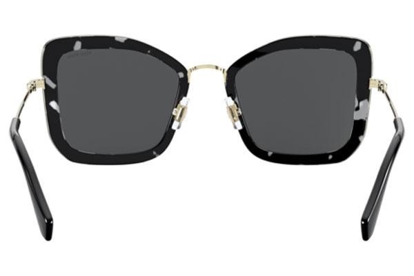 Okulary przeciwsłoneczne Miu Miu MU55VS PC75S0 Kocie oczy Czarne