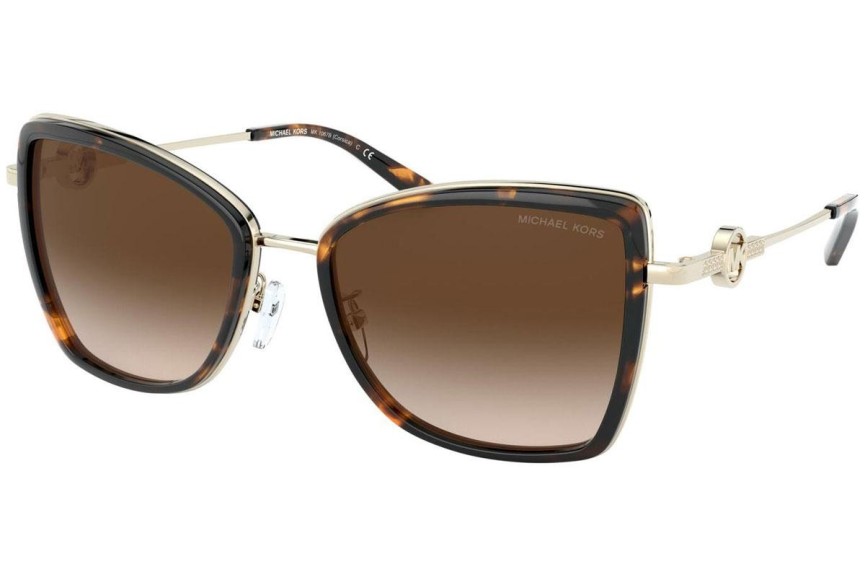 Okulary przeciwsłoneczne Michael Kors Corsica MK1067B 101413 Kocie oczy Havana