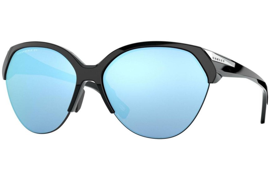 Okulary przeciwsłoneczne Oakley Trailing Point OO9447 944706 PRIZM Deep Water Polarized Okrągłe Czarne