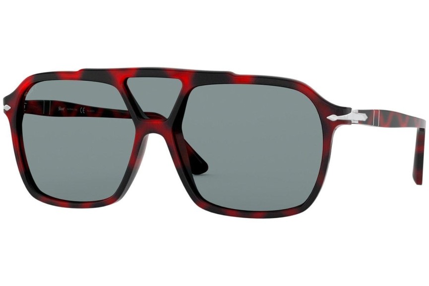 Ochelari de soare Persol PO3223S 11003R Polarized Flat Top Roșii