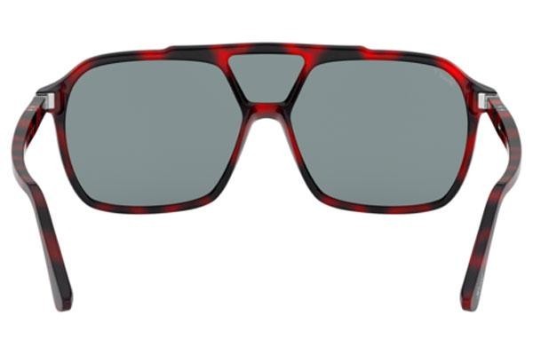 Ochelari de soare Persol PO3223S 11003R Polarized Flat Top Roșii