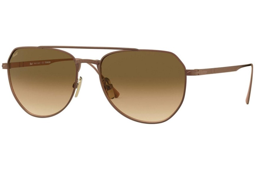 Okulary przeciwsłoneczne Persol PO5003ST 800351 Okrągłe Brązowe