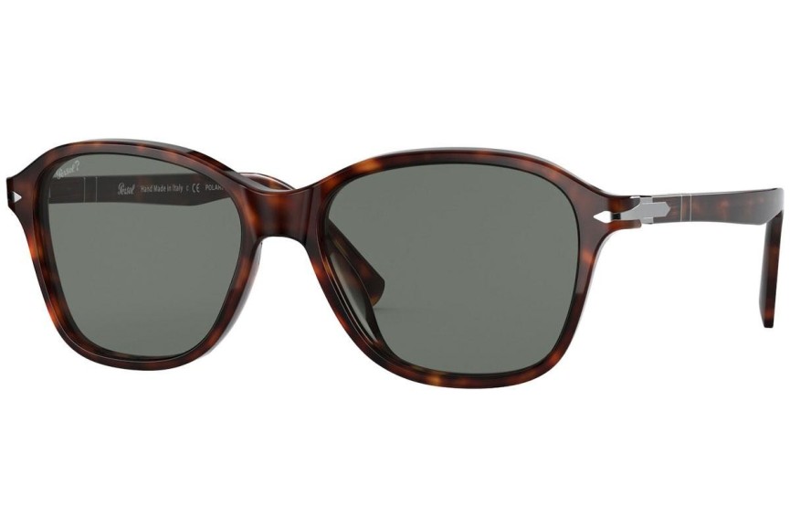Okulary przeciwsłoneczne Persol PO3244S 24/58 Polarized Kwadratowe Havana