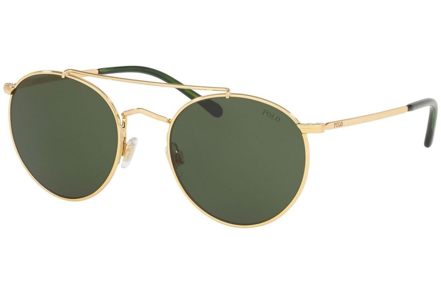 Okulary przeciwsłoneczne Polo Ralph Lauren PH3114 900471 Okrągłe Złote