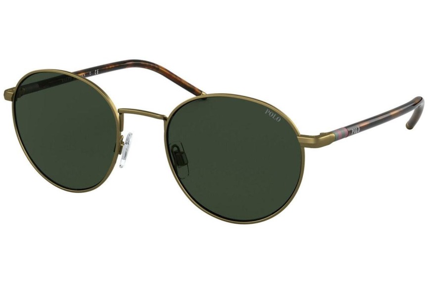 Okulary przeciwsłoneczne Polo Ralph Lauren PH3133 932471 Okrągłe Złote