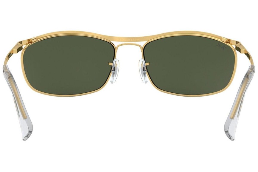 Okulary przeciwsłoneczne Ray-Ban Olympian RB3119 001 Prostokątne Złote