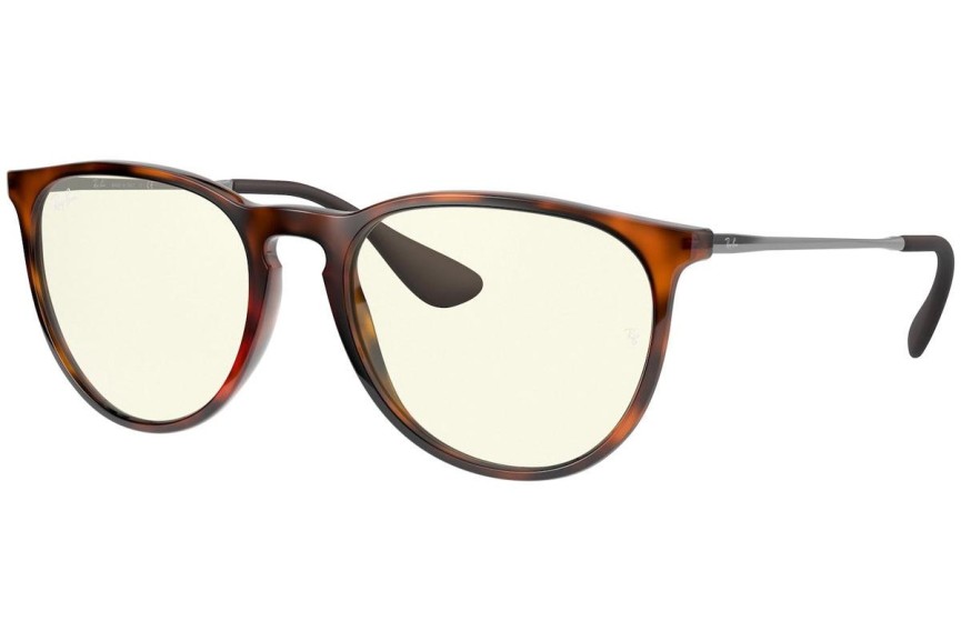 Okulary przeciwsłoneczne Ray-Ban Erika Everglasses RB4171 865/SB blue-light [non-prescription] Okrągłe Havana