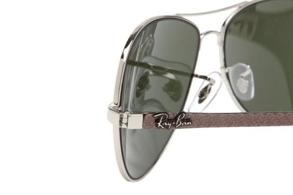Okulary przeciwsłoneczne Ray-Ban RB8301 004/N8 Polarized Pilotki (Aviator) Srebrne