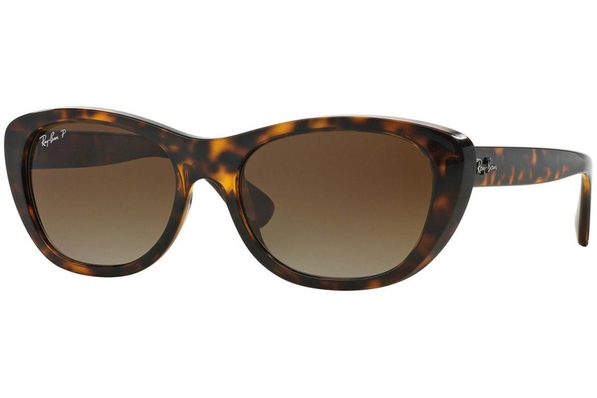 Okulary przeciwsłoneczne Ray-Ban RB4227 710/T5 Polarized Kocie oczy Havana
