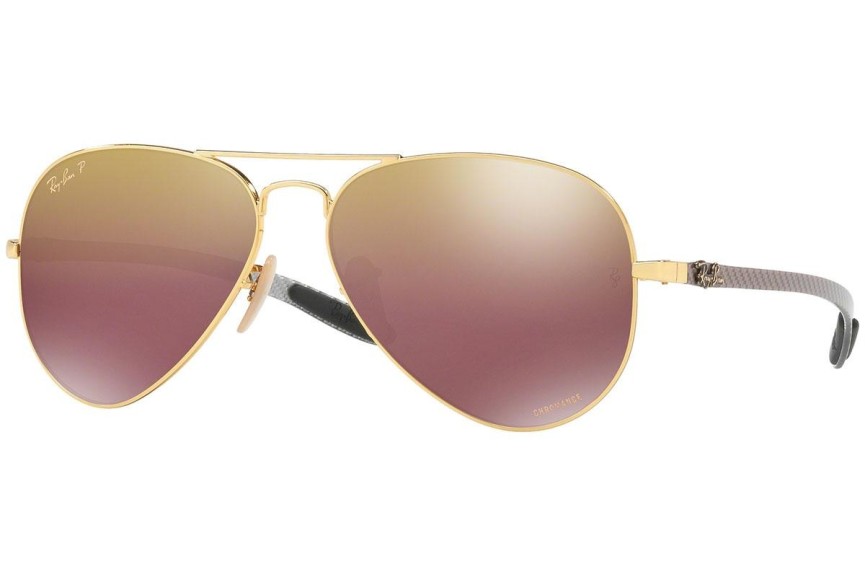 Okulary przeciwsłoneczne Ray-Ban Chromance Collection RB8317CH 001/6B Polarized Pilotki (Aviator) Złote