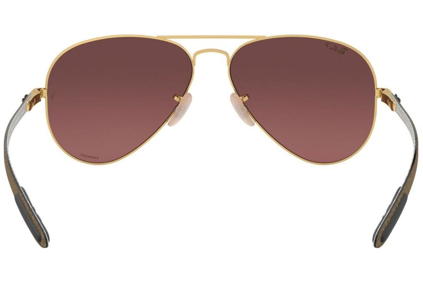 Okulary przeciwsłoneczne Ray-Ban Chromance Collection RB8317CH 001/6B Polarized Pilotki (Aviator) Złote
