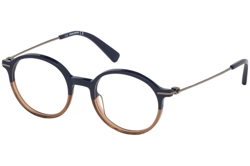 Okulary korekcyjne Dsquared2 DQ5286 092 Okrągłe Niebieskie