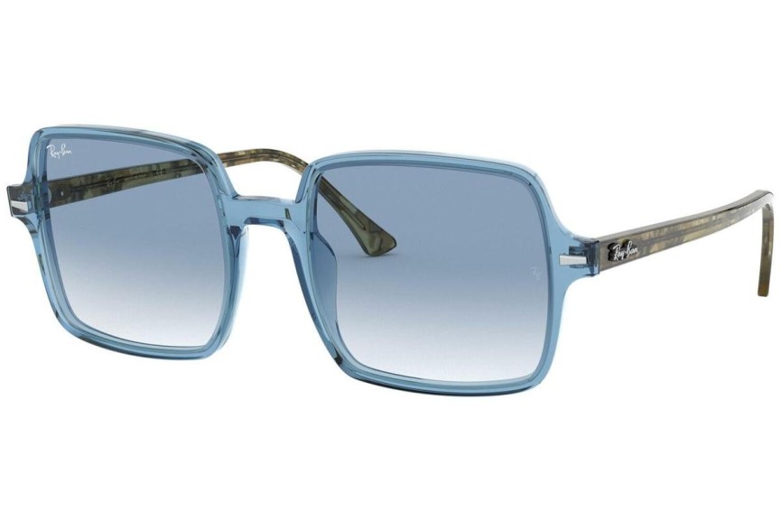 Okulary przeciwsłoneczne Ray-Ban Square II RB1973 12833F Oversize Niebieskie