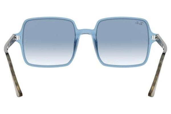 Okulary przeciwsłoneczne Ray-Ban Square II RB1973 12833F Oversize Niebieskie