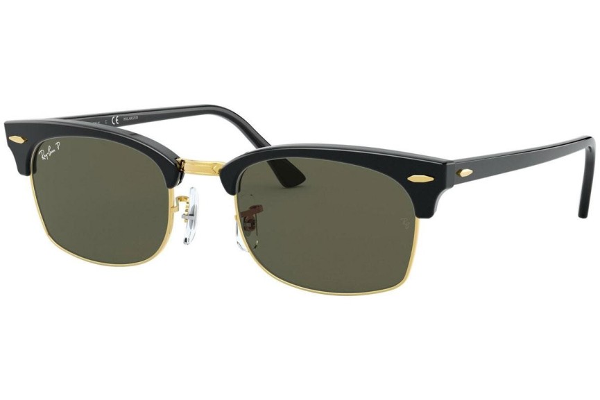Okulary przeciwsłoneczne Ray-Ban Clubmaster Square RB3916 130358 Polarized Browline Czarne