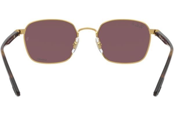 Okulary przeciwsłoneczne Ray-Ban RB3664CH 001/BC Polarized Kwadratowe Złote