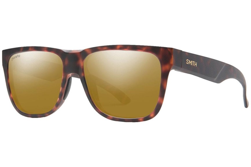 Okulary przeciwsłoneczne Smith LOWDOWN2 N9P/QE Polarized Kwadratowe Havana