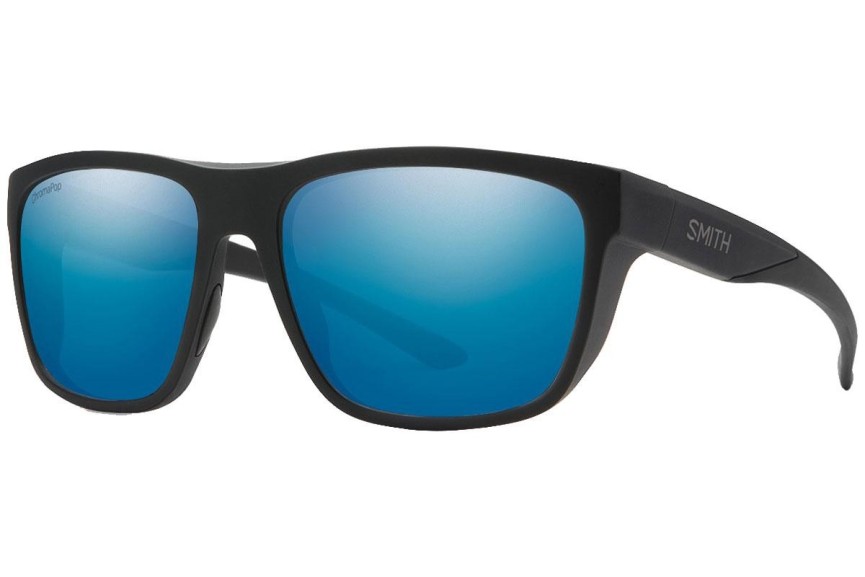 Okulary przeciwsłoneczne Smith Barra 003/QG Polarized Kwadratowe Czarne
