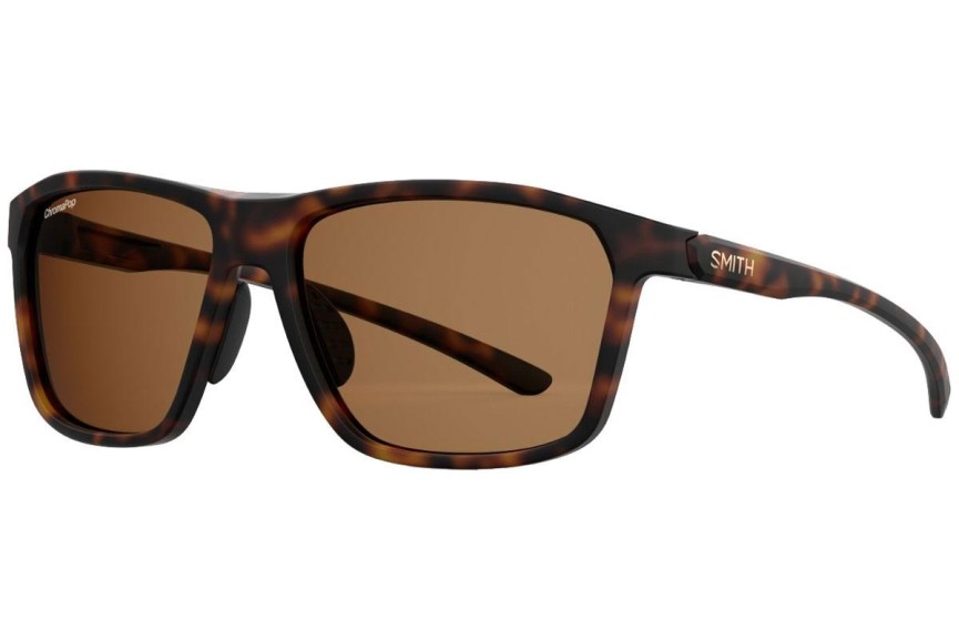 Okulary przeciwsłoneczne Smith PINPOINT N9P/L5 Polarized Kwadratowe Havana