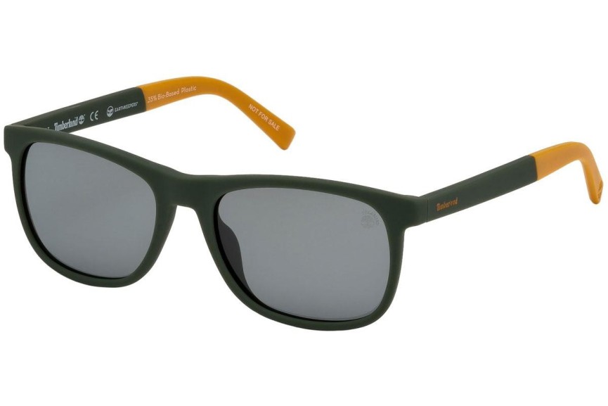Okulary przeciwsłoneczne Timberland TB9129 97D Polarized Kwadratowe Zielone