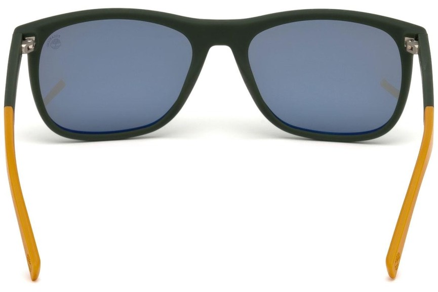 Okulary przeciwsłoneczne Timberland TB9129 97D Polarized Kwadratowe Zielone