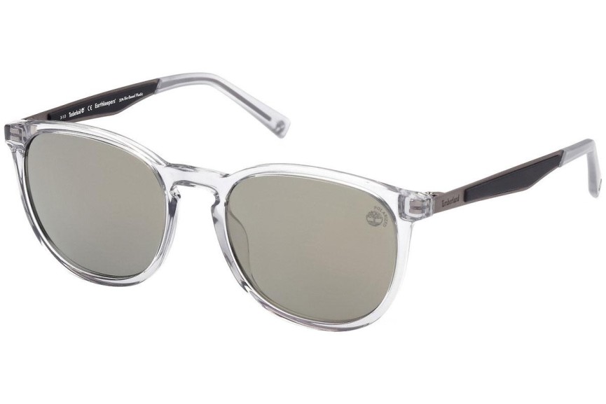 Okulary przeciwsłoneczne Timberland TB9235 27D Polarized Okrągłe Przezroczyste