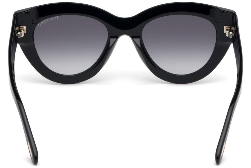 Okulary przeciwsłoneczne Tom Ford Slater FT0658 01B Kocie oczy Czarne