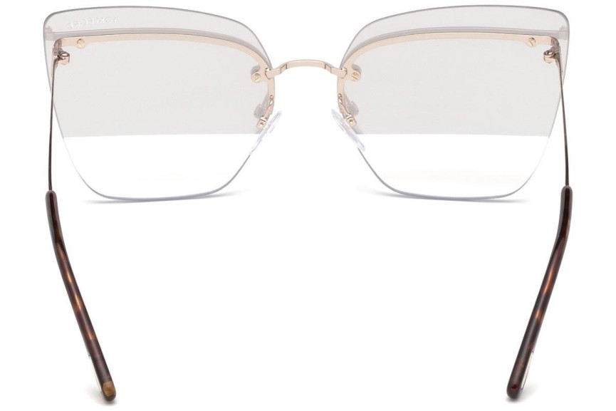 Okulary przeciwsłoneczne Tom Ford Camilla FT0682 28G Kocie oczy Złote