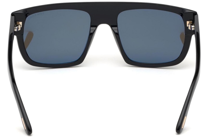 Okulary przeciwsłoneczne Tom Ford Alessio FT0699 01A Kwadratowe Czarne