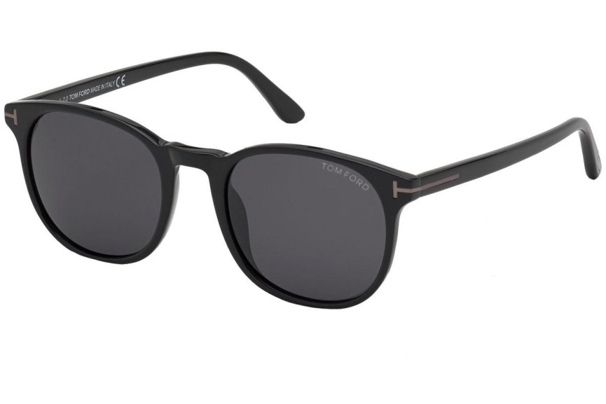 Okulary przeciwsłoneczne Tom Ford FT0858-N 01A Okrągłe Czarne