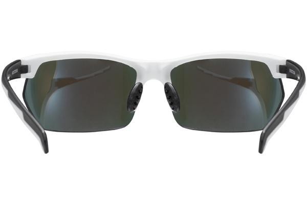 Okulary przeciwsłoneczne uvex sportstyle 114 White / Black Mat S3 Prostokątne Białe