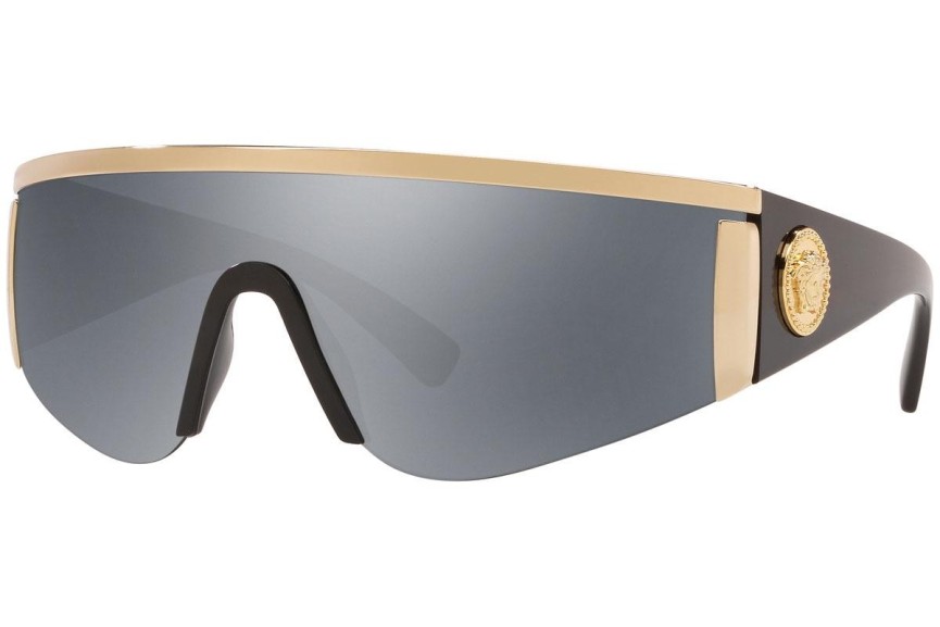 Okulary przeciwsłoneczne Versace VE2197 12526G Pojedyncze | Shield Złote
