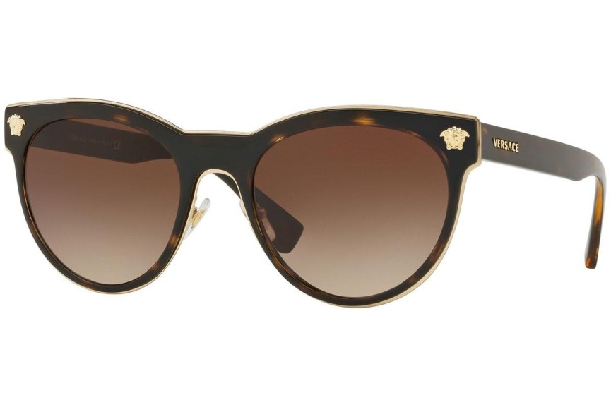 Okulary przeciwsłoneczne Versace Medusa Charm VE2198 125213 Kocie oczy Havana