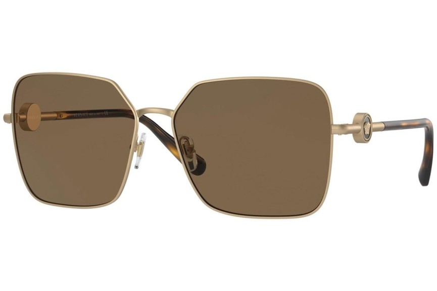 Okulary przeciwsłoneczne Versace VE2227 14105A Kwadratowe Złote