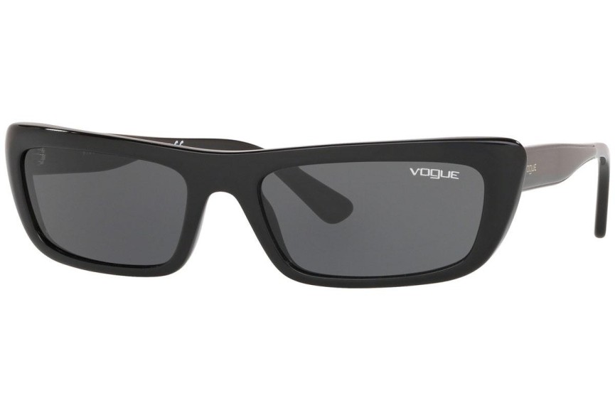 Okulary przeciwsłoneczne Vogue Eyewear Bella Gigi Hadid 2019 Collection VO5283S W44/87 Prostokątne Czarne