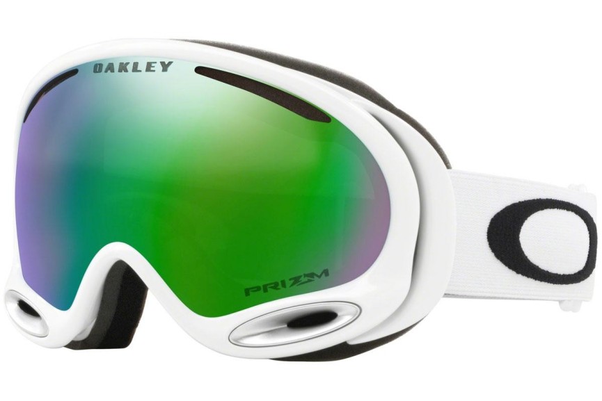 Gogle narciarskie Oakley A-Frame 2.0 OO7044-54 PRIZM Jade Iridium Pojedyncze | Shield Białe