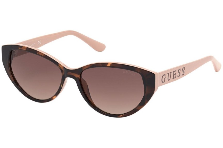Okulary przeciwsłoneczne Guess GU7731 52F Kocie oczy Havana
