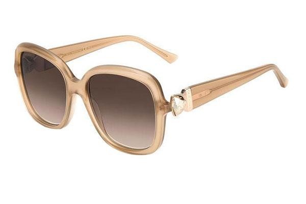 Okulary przeciwsłoneczne Jimmy Choo SADIE/S 09Q/HA Kwadratowe Beżowe