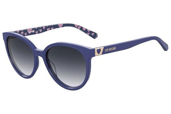 Okulary przeciwsłoneczne Love Moschino MOL041/S PJP/9O Okrągłe Niebieskie