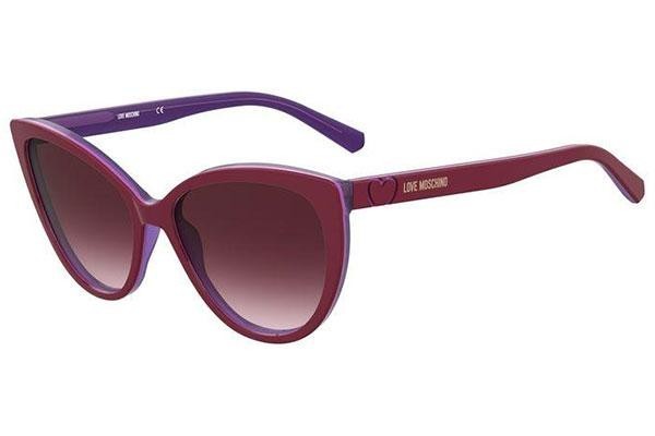 Okulary przeciwsłoneczne Love Moschino MOL043/S 8CQ/3X Kocie oczy Czerwone