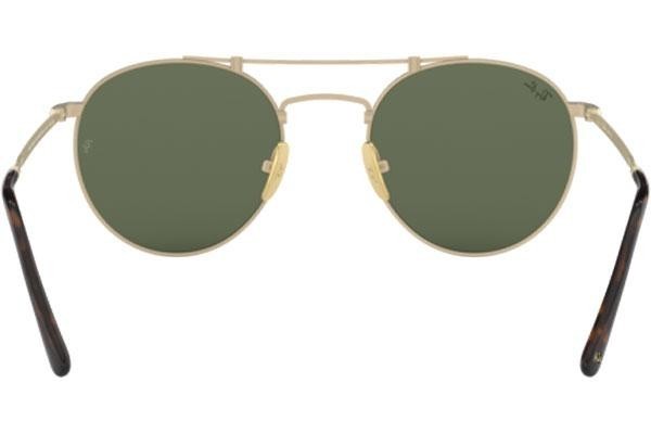 Okulary przeciwsłoneczne Ray-Ban Titanium Titanium Collection RB8147 913658 Okrągłe Złote