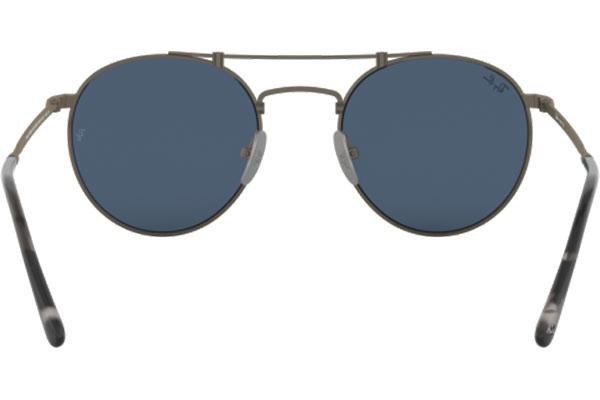Okulary przeciwsłoneczne Ray-Ban Titanium Titanium Collection RB8147 9138T0 Okrągłe Brązowe