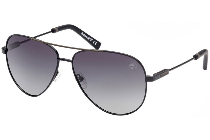 Okulary przeciwsłoneczne Timberland TB9270 01R Polarized Pilotki (Aviator) Czarne