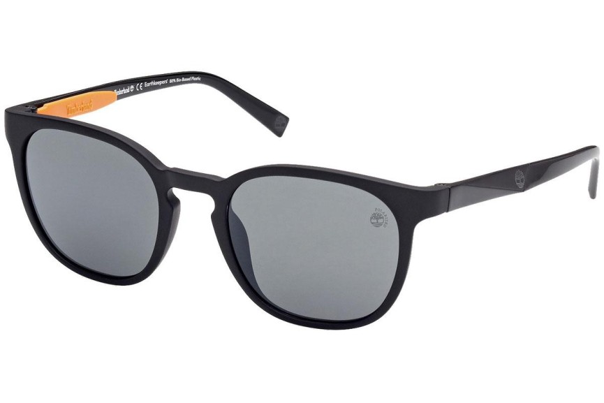 Okulary przeciwsłoneczne Timberland TB9274 02D Polarized Okrągłe Czarne