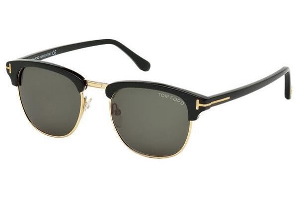 Okulary przeciwsłoneczne Tom Ford Henry FT0248 05N Browline Czarne