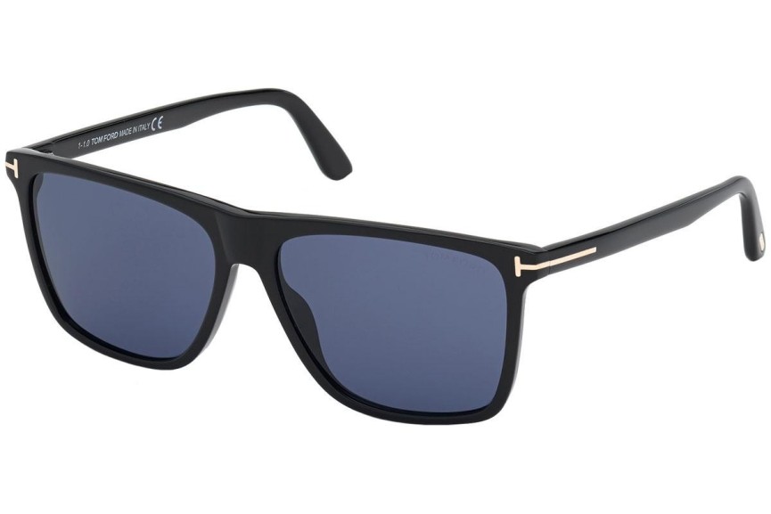 Okulary przeciwsłoneczne Tom Ford FT0832 01V Kwadratowe Czarne