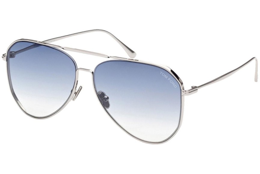 Okulary przeciwsłoneczne Tom Ford FT0853 16W Pilotki (Aviator) Srebrne