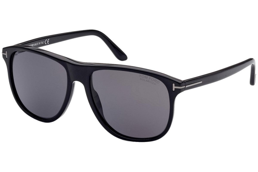 Okulary przeciwsłoneczne Tom Ford FT0905-N 01D Polarized Kwadratowe Czarne