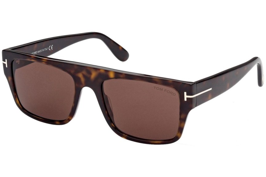 Okulary przeciwsłoneczne Tom Ford FT0907 52E Prostokątne Havana